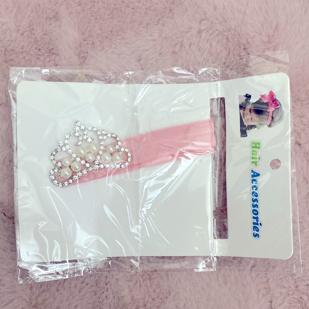 Princess Crown Baby Pearl Diamond Headband